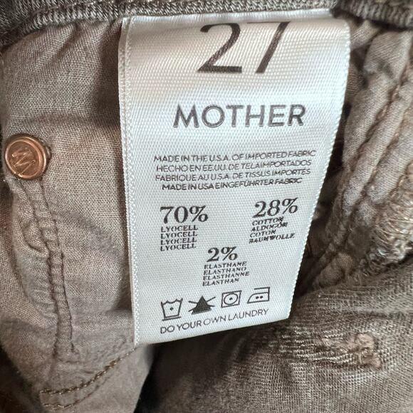 Mother The Looker Ankle Zip Skinny Jeans Olive Green/Gray Low Rise Women 27 - Picture 9 of 10